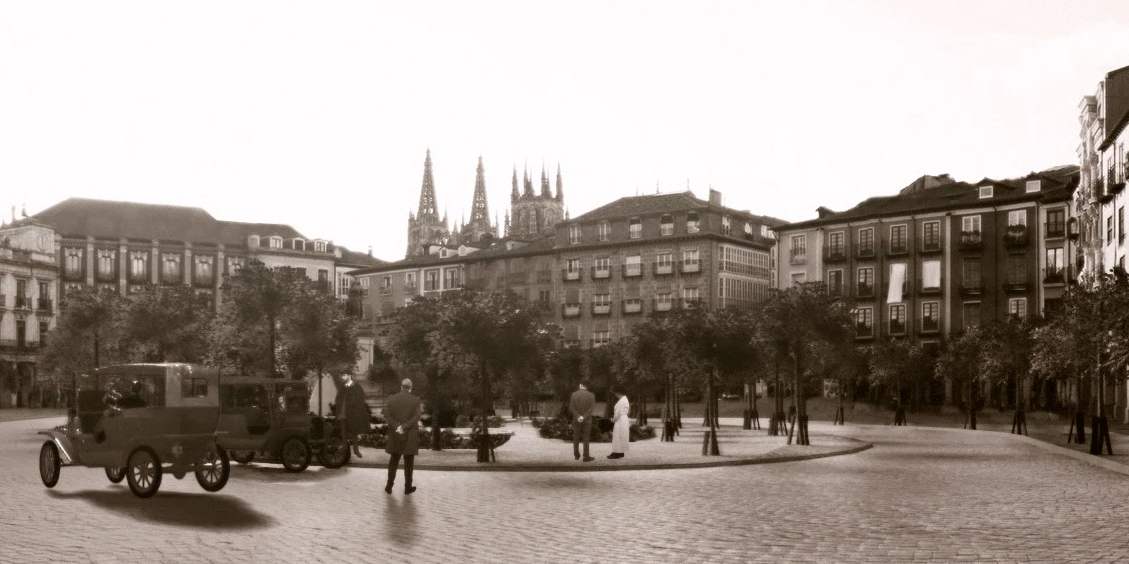 Burgos 1921 Plaza Mayor cuadro 1