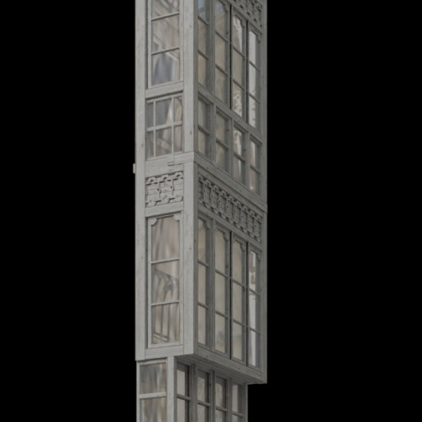 Modelo 3D balcones 1921