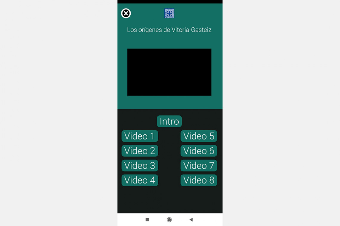 APP para Android y Oculus Go. Reproductor de vídeo para visita guiada: Reconstrucción virtual de Vitoria-Gasteiz
