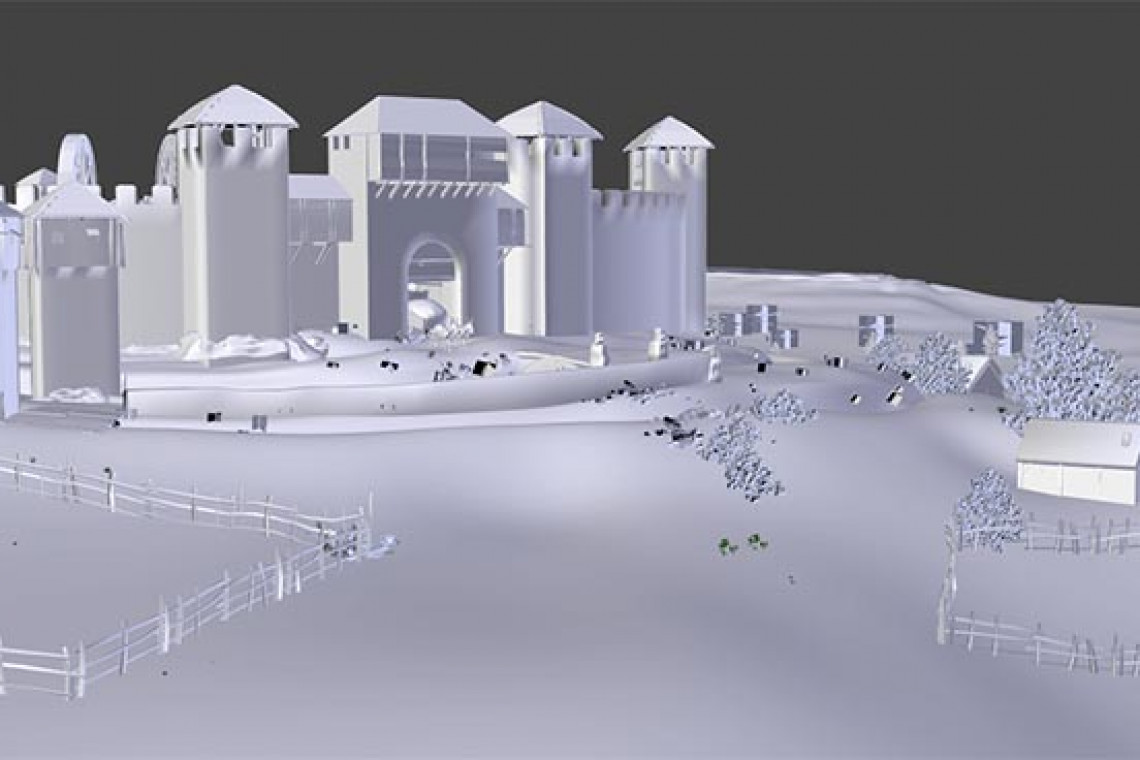 Modelo 3D de la reconstrucción virtual de Vitoria-Gasteiz en el Siglo XII.