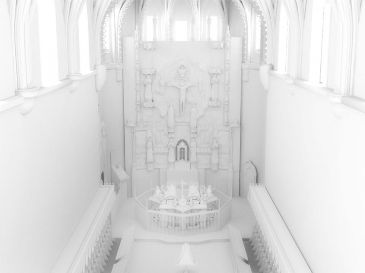 Modelo 3D reconstrucción virtual de la Cartuja de miraflores en el Siglo XV. Burgos.